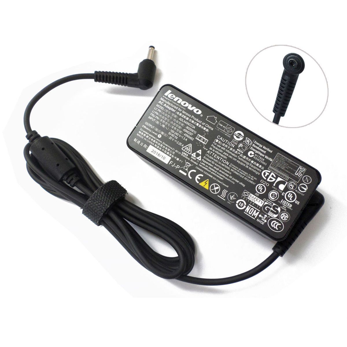 Originální nabíječka adaptér Lenovo Ideapad 110-15ISK 45W 2,25A 20V 4 x 1,7mm